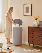 126L Laundry Basket with Lid, Laundry Hamper, Laundry Room, Gray - Image 2