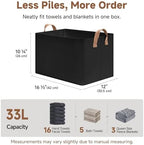 StorageWorks Closet Storage Bins, Black, Large, 2-Pack - Image 6