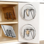 4 Pack Pot Lid Organizer Rack for Cabinet Door, No Drilling by Unknown