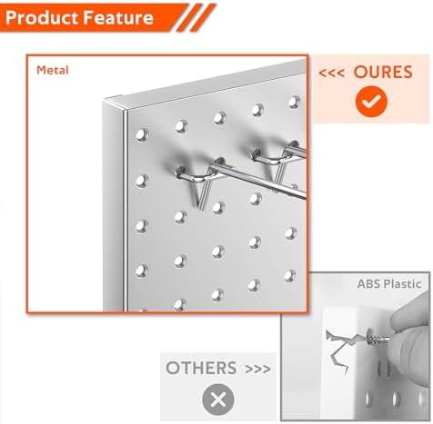 Ultrawall Metal Pegboard Wall Panels, Peg Boards for Garage Tool Storage - Image 4