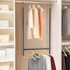 Simple Houseware Adjustable Closet Hanging Rod, Black - Image 5