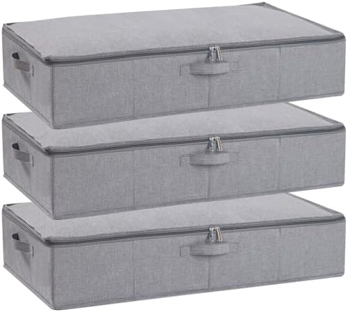 Under Bed Storage Container,Grey,31.5x15.7x5.9 Inch,3 Pack by YheenLf