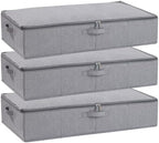 Under Bed Storage Container,Grey,31.5x15.7x5.9 Inch,3 Pack by YheenLf