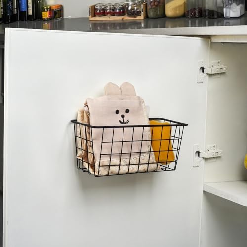 Toplife Adhesive Hanging Wall Baskets,Kitchen Cabinet Door Organizer 2 Pack - Image 3