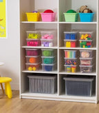 IRIS USA 6-Pack 6 Qt Storage Bins with Lids, Clear, Stackable - Image 3