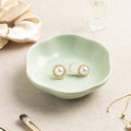 Ceramic Jewelry Tray, Ring Holder Floral Trinket Bowl for Women by Unknown