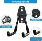GeeWatom 2 Pack Garage Storage Utility Hooks，Garage Garden Tool Organizer，Steel Wall Mount Hooks, Garden Small U Hooks (Black) - Image 3
