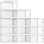SONGMICS Stackable Shoe Boxes, Foldable, Ventilated Clear, Set of 12 by Unknown