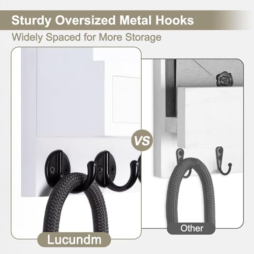 Key Holder Wall Mount, Mail Holder with Storage Drawer - Image 4