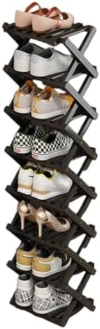 YYW Bamboo Shoe Rack, Foldable Vertical Free Standing Shoe Storage Shelf by YYW
