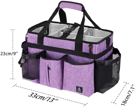 Large Cleaning Caddy Bag Built-in hard plastic sheet Aluminum foil lining - Image 2