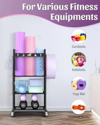 Mythinglogic Home Gym Rack for Dumbbells, Yoga Mats and Workout Equipment - Image 2
