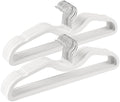 Plastic Short Neck Hangers 20 Pack Ultra-Thin Space-Saving ABS 360° Swivel Hook Ideal for Closet Organization Fits Coats Shirts Dresses & More (20, White) by Unknown