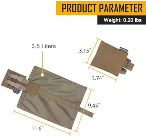 IDOGEAR Sports MOLLE Folding Dump Pouch Utility Tool Pouch Roll Up Quick-Release Magazine Waist Pouch Compact Storage for Outdoor Airsoft Paintball - Image 5