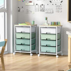 SYKIARIOL Rolling Cart with Drawers, 4-Drawer Utility Cart, Green - Image 2