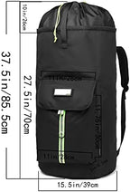 laundry bag backpack,extra-large heavy duty laundry bags,laundry backpack for college students,drawstring closure (Black Laundry Backpack Bag) - Image 2