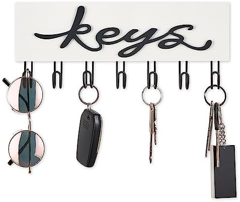 Mkono Key Holder Wall Mounted with 7 Hooks, Wood Key Hanger Home Decor - Image 5