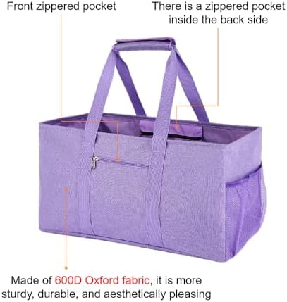 Extra Large Utility Tote Bag - Reusable Grocery Bags Foldable Heavy Duty - Image 4