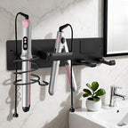 Hair Dryer Holder Hair Tool Organizer Metal Wall Mount(Matte Black) - Image 2