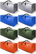 Cosy Family 8 Pack Heavy Duty Extra Large Moving Bags with Backpack Straps - Strong Handles & Zippers, Storage Totes For Space Saving, Fold Flat, Alternative to Moving Box (Set of 8, Multicolored) by Cosy+Family