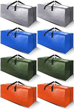 Cosy Family 8 Pack Heavy Duty Extra Large Moving Bags with Backpack Straps - Strong Handles & Zippers, Storage Totes For Space Saving, Fold Flat, Alternative to Moving Box (Set of 8, Multicolored) by Cosy+Family