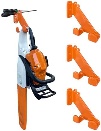 Chainsaw Hanger, 3 Pack Chainsaw Holder Wall Mount, Chain Saw Storage Rack by OSROENE