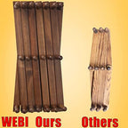 WEBI Accordion Wall Hanger,Expandable Wooden Coat Rack Wall Mounted,Accordion Hat Rack for Wall,Accordion Hook Rack for Hats,Caps,20 Peg Hooks,Walnut Color - Image 2