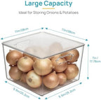 Vtopmart 4 Pack Extra Large Clear Stackable Storage Bins with Lids for Cube - Image 2