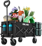 Golabs WA1 Collapsible Folding Wagon Cart, Max 220lb Load, Expands to 100L by GOLABS