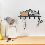 Key Holder for Wall, Metal Decorative Wall Mounted Mountain Key and Mail Holder with Shelf, 2 in 1 Key Hooks for Entryway, Front Door, Hallway, Key Organizer and Key Rack (10 Inches) - Image 4