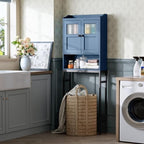 Over The Toilet Storage, Bathroom Storage Cabinet Over Toilet, Above Toilet Storage with Double Doors and Soft Hinges Over Toilet Storage Shelf Over The Toilet Storage Cabinet (Ultramarine) - Image 4