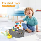 8 Pack Plastic Storage Baskets,Gray Stackable Storage Bins - Image 3