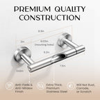 Day Moon™ - Toilet Paper Holder - Modern Roll Holder for Bathroom - 2 Pack - Wall Mount, Brushed Nickel - Image 2