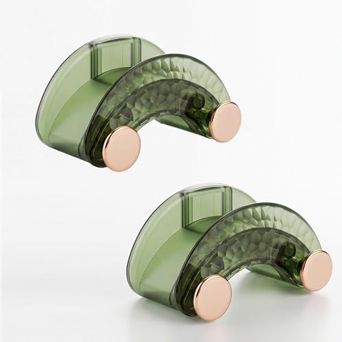 Arch Purse Hanger for Wall, No Drill Adhesive Bag Hooks for Closet & Entryway, Heavy Duty Wall Mounted Organizer Holder for Handbags, Backpacks, Headphones & Hats (2 Pack - Sage Green) by Alxjejo