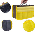 Vercord Purse Organizer Insert for Handbags Bag Organizers Inside Tote Pocketbook Women Nurse Nylon 13 Pockets Yellow Large - Image 6