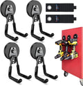 3-H Heavy Duty Magnetic Hooks, Large Magnet Hooks,4 Pack Black by 3-H
