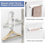 2-Pack Magnetic Hanger Holder for Laundry Room, White - Image 6