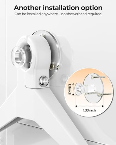 ODesign 2 Tier Shower Caddy for Handheld Shower Heads Anti-Swing White - Image 6
