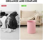 Laundry Basket Hamper Tall Rope Storage Woven for Blanket toys Dirty Clothes in Living Room Bathroom Bedroom (Pink, 100L/26.4Gal) - Image 6