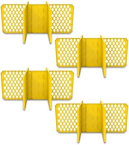 ORGANIZE-IT! 6-Slot Tote Dividers, Durable Plastic, 27-Gal, Yellow, 4-Pack by Organize-It