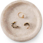 Marble Jewelry Dish, 5" Handmade Travertine Ring Tray by SPESHSTONES