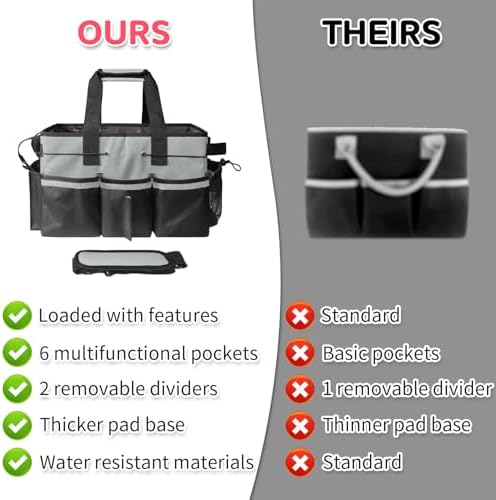 Boczif Cleaning Caddy Bag Wearable,Cleaning Caddy Supplies Organizer (Grey) - Image 4