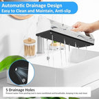 Marble Toothbrush Holder for Bathroom Organizer Countertop, Toothbrush Organizer with 3PCS Qtip Holder Dispenser, Toothbrush and Toothpaste Holder for Bathroom Counter Organization Storage Vanity - Image 6