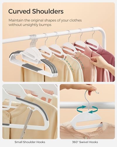 SONGMICS 50 Pack Coat Hangers, Heavy-Duty Plastic Hangers, U-Shaped Opening - Image 4