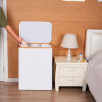 efluky Laundry Hamper 3 Section with lid and 3 Removable Bags, White - Image 5