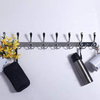 Dseap Coat Rack Wall Mount - 29.5” Long 8-Tri-Hooks Heavy Duty Coat Hanger Rail Wall Hooks for Hanging Coats Hats Clothing Clothes Purse Mudroom Entryway, Chromed - Image 4