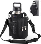 icolor Magnetic Gym Bag Water Bottle Carrier Holder with Phone Pockets & Shoulder Strap,Gym Magnetic Bag 5 Built-in Magnets Gym Accessories Organizer Sling Bottle Bag Pouch Sleeve by icolor