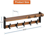 dreampossible 4 in 1 Coat Rack Wall Mount with Shelf, Coat Hooks 25.2" Entryway Coat Hanger with Key Hooks and Mail Holder, Wall Hooks with Shelf, Hat Rack for Wall Key Holder Mail Organizer - Image 6