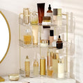 Corner Bathroom Counter Organizer Bathroom Countertop Shelf Makeup Organizer for Vanity Perfume Tray for Corner Storage (3 Tiers, White) by Weidace