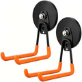MUTUACTOR Strong Magnetic Hooks,2pcs Metal Large Magnet Hooks for Tool Organizer,Heavy Duty Magnetic Hooks for Cordless Drills,Garden Hoses,Work Bench,Impact Drivers,Tool Box,Chest or Metal Cabinet by MUTUACTOR